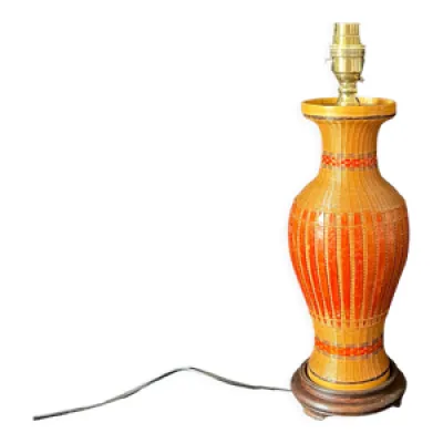Pied de lampe chinoise - bambou rotin