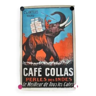 Affiche Café Collas - elephant