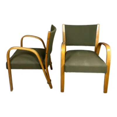 fauteuils vintage 1950 - bow wood