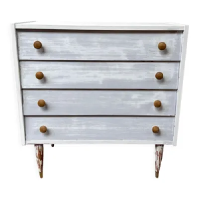 Commode blanche vintage