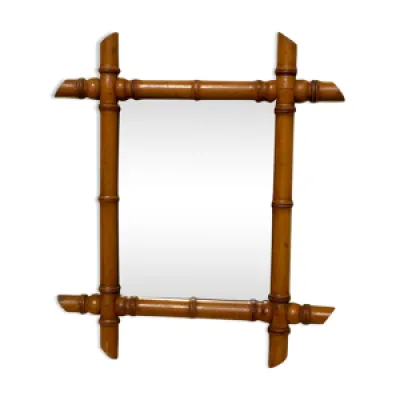 Miroir bambou vintage - clair
