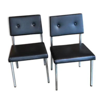 Paire de chaises vintage - noir