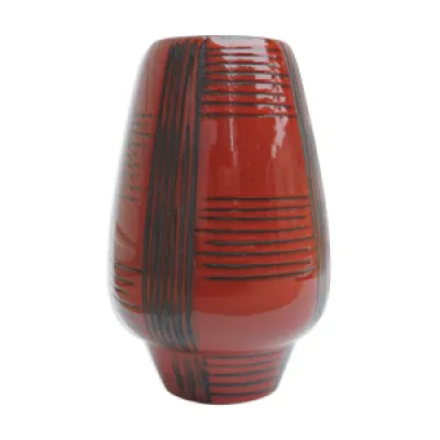 Vase céramique vintage - rouge