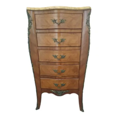 Commode haute style Louis - marqueterie