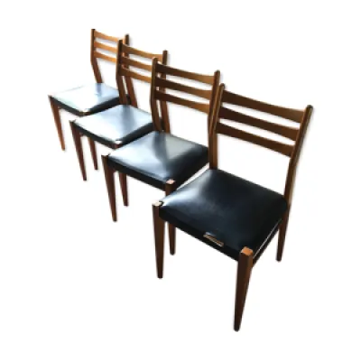 Set de 4 chaises vintage - style scandinave