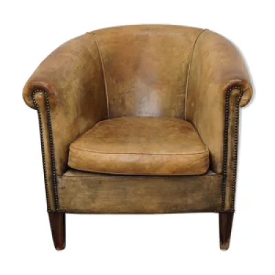 Vintage club chair in - leather