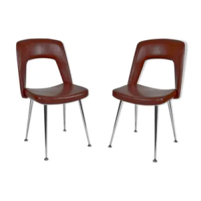 Paire de chaises en chrome - 1960