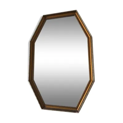 Miroir octogonal biseauté - bois