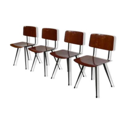 Ensemble de 4 chaises - design 1960s