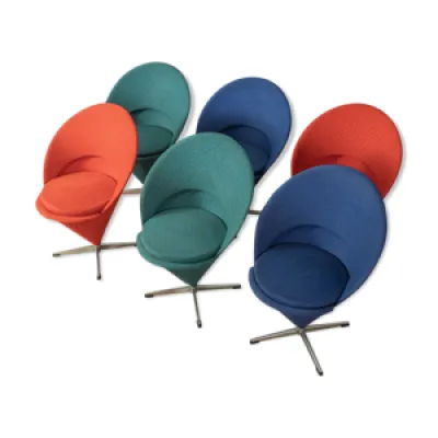 8 Cone chairs, Verner
