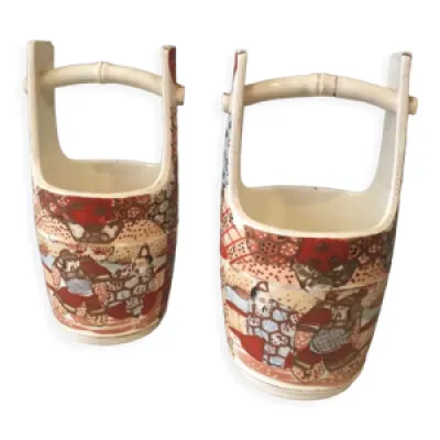 Suite de 2 cache-pots - vase satsuma