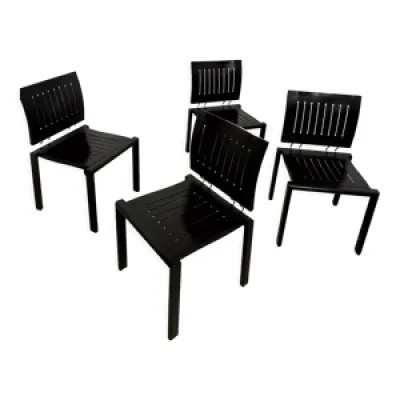Lot 4 anciennes chaises - design noir