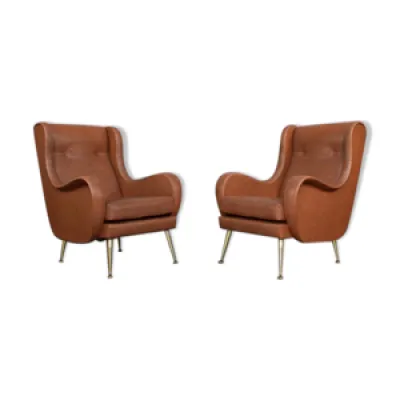 Set of 2 vintage armchairs - italy