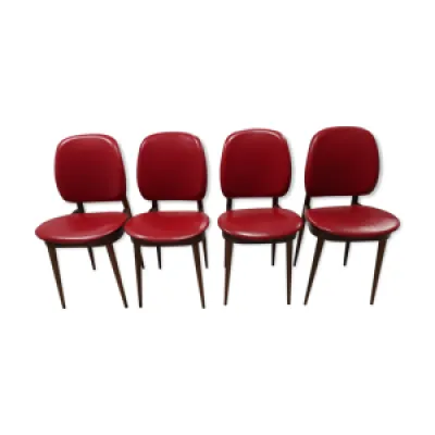 Suite de 4 chaises Baumann - 1960