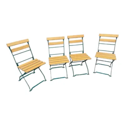 4 chaises de jardin terrasse - pliantes