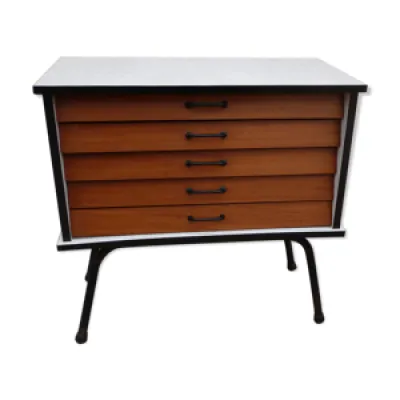 Commode vintage formica - tiroirs