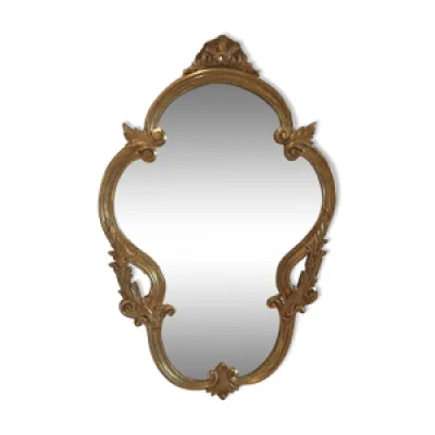 Miroir doré baroque - ovale