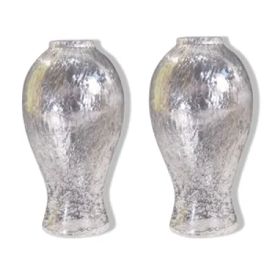 Paire de vases soliflore - verrerie biot