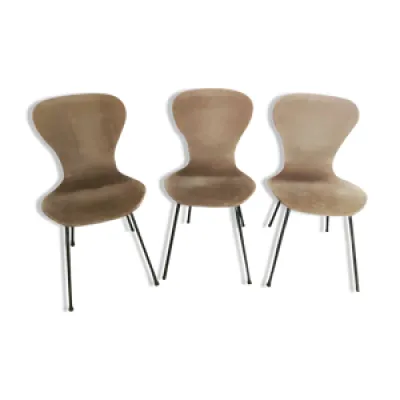 Série de 3 chaises vintage