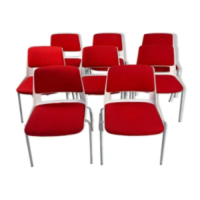 ensemble de 8 chaises - 1960