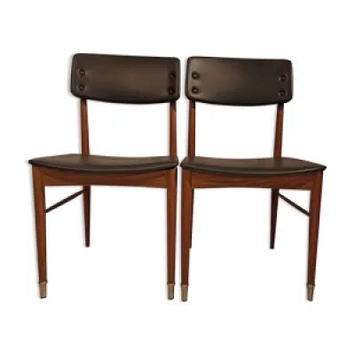 Paire de chaises style - 1960 bois