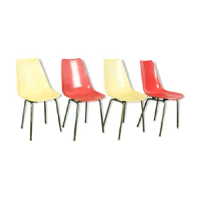 4 chairs by KVZ Semily, - 1950s