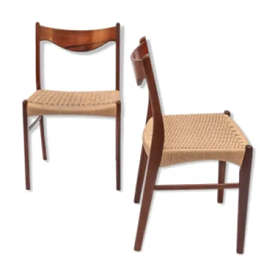 Paire de chaises en palissandre - arne wahl