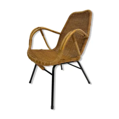 Vintage rattan chair - sliedregt rohe noordwolde