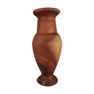 Vase en bois tourné - fabrication artisanale