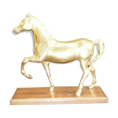 Horse statue brass /