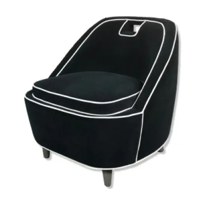 fauteuil rétro vintage - noir blanc