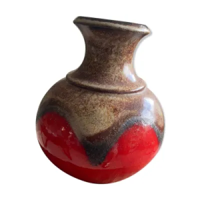 Vase 1900 lave rouge