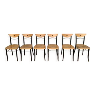 Série de 6 chaises bistrot - bois