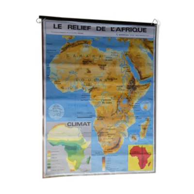 Carte scolaire poster - afrique