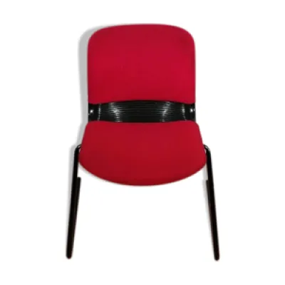 chaise vintage tissu - rouge