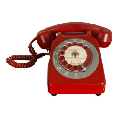 Téléphone à cadran - rouge