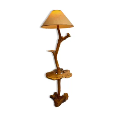 lampadaire en bois style