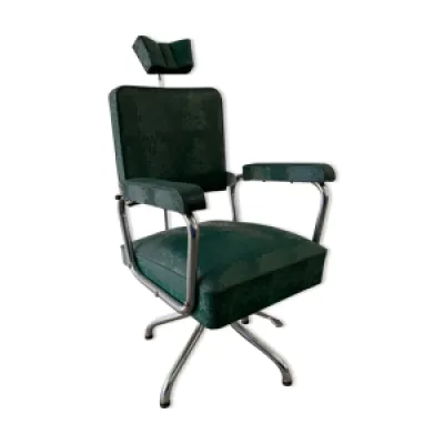 fauteuil de barbier vintage - vert