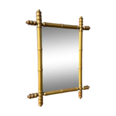 miroir glace vintage - bambou