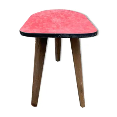 Guéridon petite table - 1950 rouge