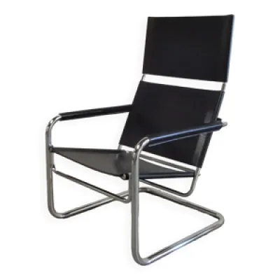 fauteuil modèle Rondo - noir cuir