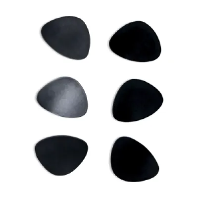 Six coupelles Alessi - porcelaine noire