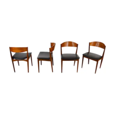 4 chaises scandinaves - teck