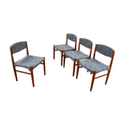 Suite de 4 chaises scandinaves - glostrup 1960