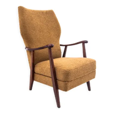 fauteuil vintage jaune - tissu