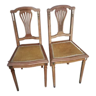 paire de chaises anciennes - laiton