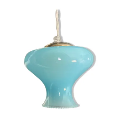 Lampe baladeuse suspension - opaline bleue