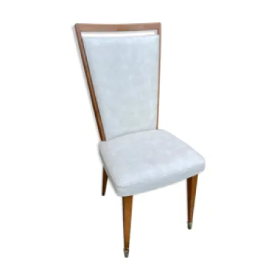 Chaise vintage Baumann - blanc cuir