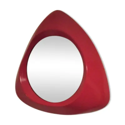 Miroir vintage rouge - triangulaire