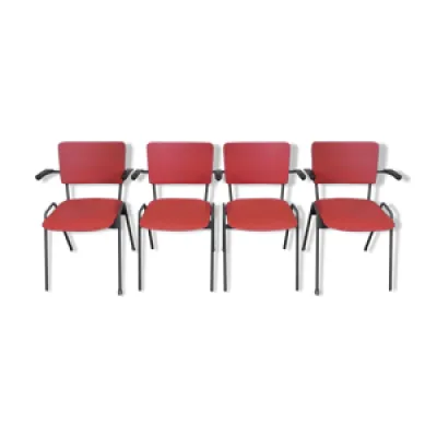 Set 4 chaises table - accoudoirs